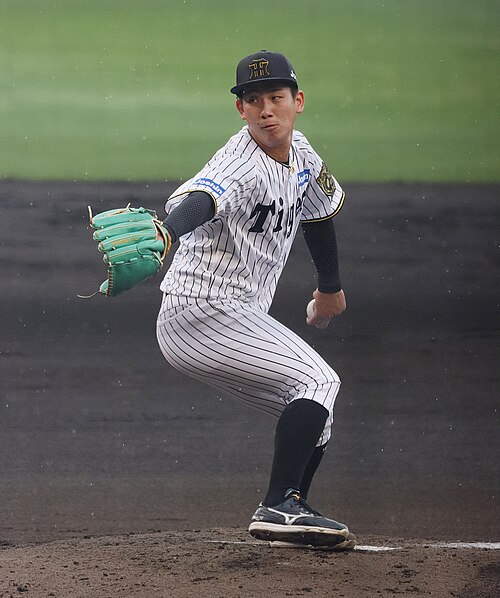 阪神タイガースの伊原陵人投手（2025年6月8日）